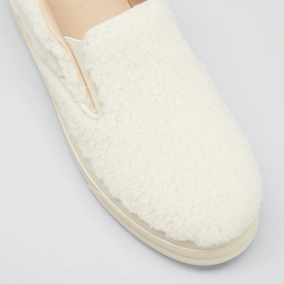 CHLOE LAUREN SLIP-ON SHEARLING SHOE IN MILD BEIGE REAL FUR DYED LAMBSKIN SIZE 9 - Picture 5 of 16